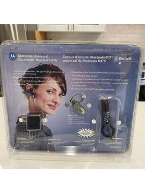 NEW VTG Motorola Universal Bluetooth Headset H375 Hands Free Car Charger 2007